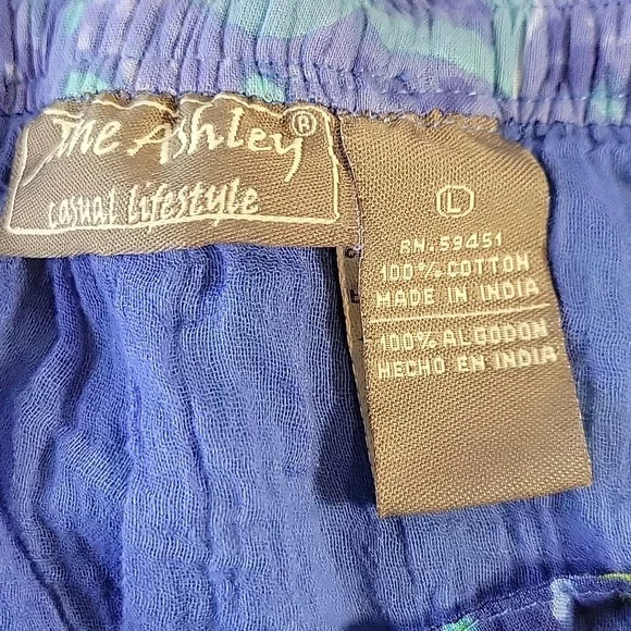 Jane Ashley Vintage 100% Cotton Tiered Multicolor Maxi Skirt - Size Large - Picture 3 of 11